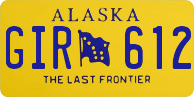 AK license plate GIR612