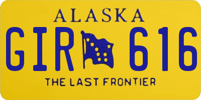 AK license plate GIR616