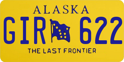 AK license plate GIR622