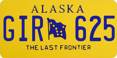 AK license plate GIR625