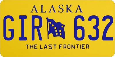 AK license plate GIR632