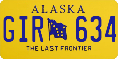 AK license plate GIR634