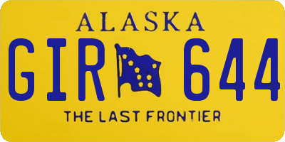 AK license plate GIR644