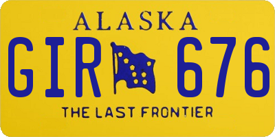 AK license plate GIR676
