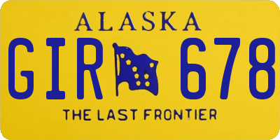 AK license plate GIR678