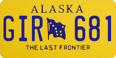 AK license plate GIR681