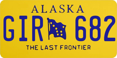 AK license plate GIR682