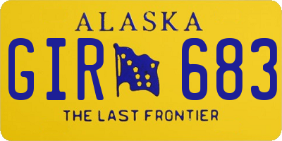 AK license plate GIR683