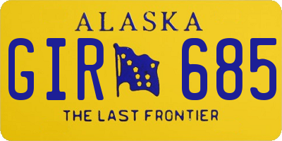 AK license plate GIR685