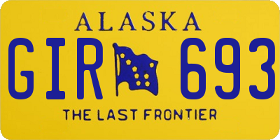 AK license plate GIR693