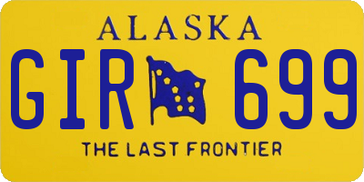 AK license plate GIR699