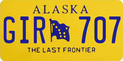 AK license plate GIR707