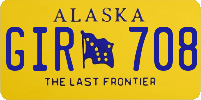 AK license plate GIR708