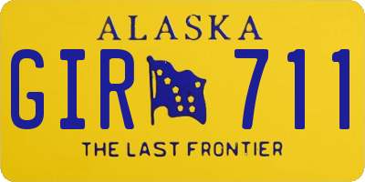 AK license plate GIR711