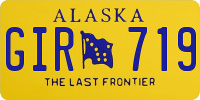 AK license plate GIR719