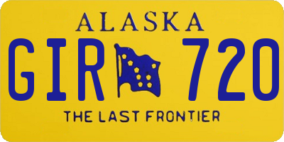AK license plate GIR720
