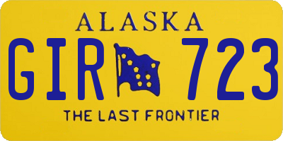 AK license plate GIR723