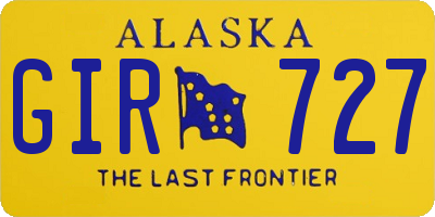 AK license plate GIR727