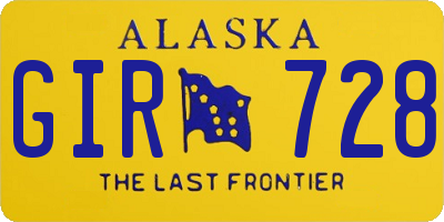 AK license plate GIR728