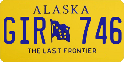 AK license plate GIR746