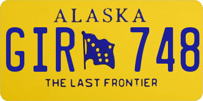 AK license plate GIR748