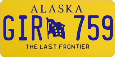 AK license plate GIR759