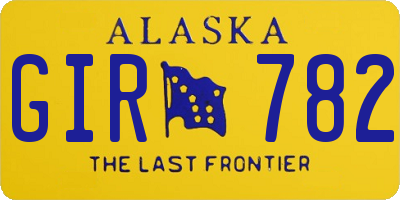 AK license plate GIR782