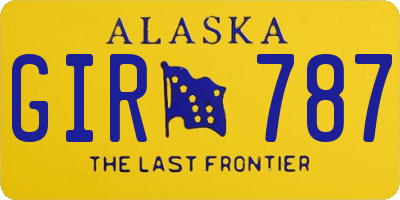 AK license plate GIR787