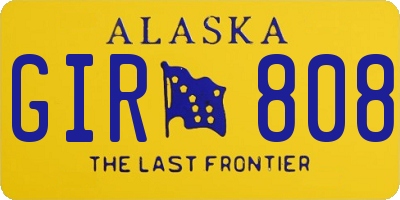 AK license plate GIR808