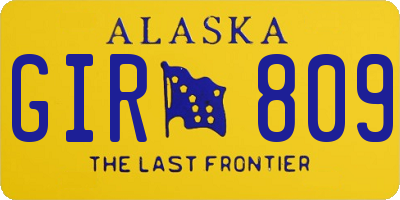 AK license plate GIR809