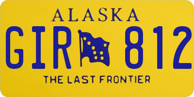 AK license plate GIR812