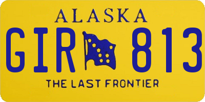 AK license plate GIR813