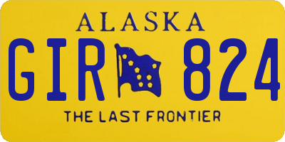 AK license plate GIR824