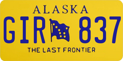 AK license plate GIR837