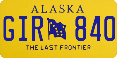 AK license plate GIR840