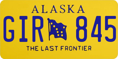 AK license plate GIR845