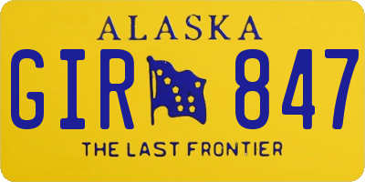 AK license plate GIR847