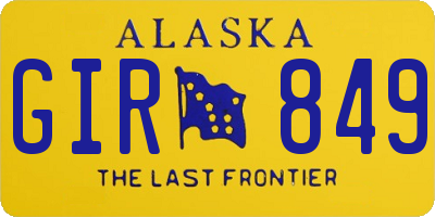AK license plate GIR849
