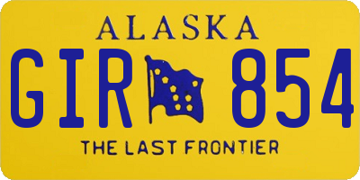 AK license plate GIR854