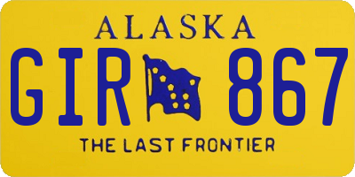 AK license plate GIR867