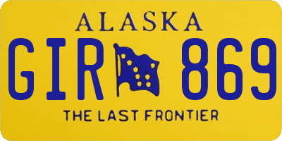 AK license plate GIR869
