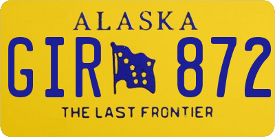 AK license plate GIR872