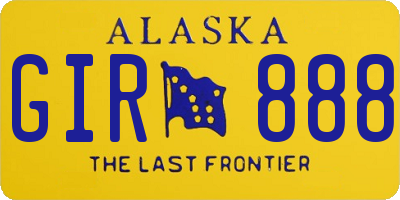 AK license plate GIR888