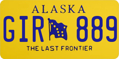 AK license plate GIR889