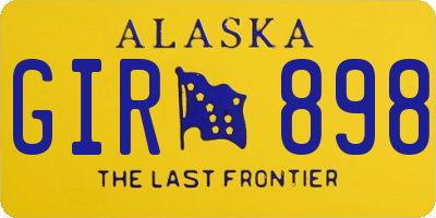 AK license plate GIR898