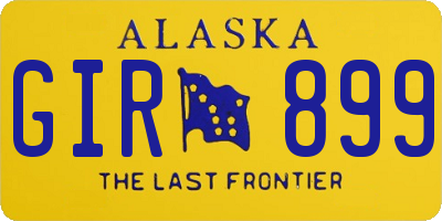 AK license plate GIR899