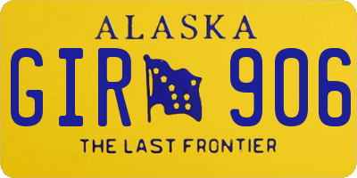 AK license plate GIR906