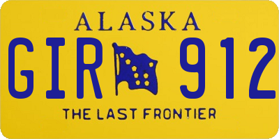 AK license plate GIR912