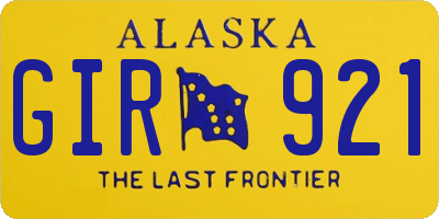 AK license plate GIR921