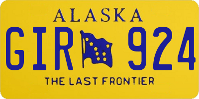 AK license plate GIR924